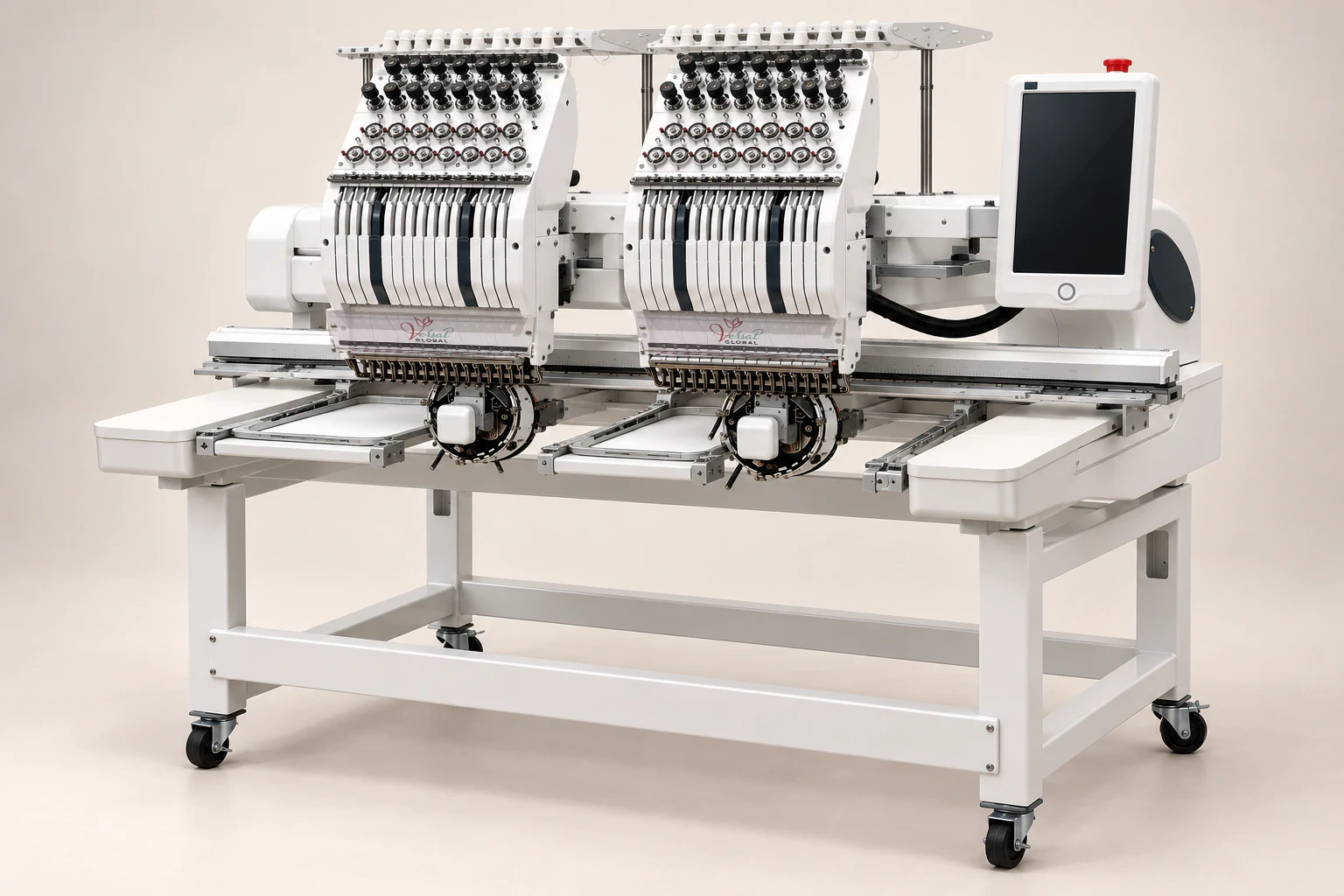 Máquina de bordado industrial Versat Global de 2 cabeças